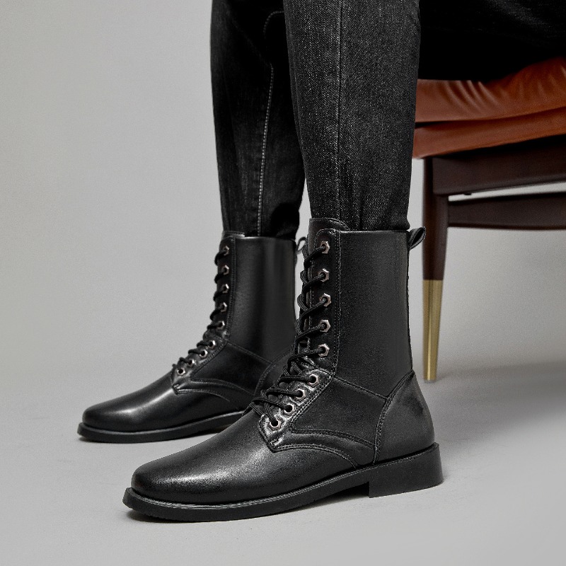 Outdoor Hunting Boots For Men - 하이탑 가죽 부츠 아웃도어 전술 전투