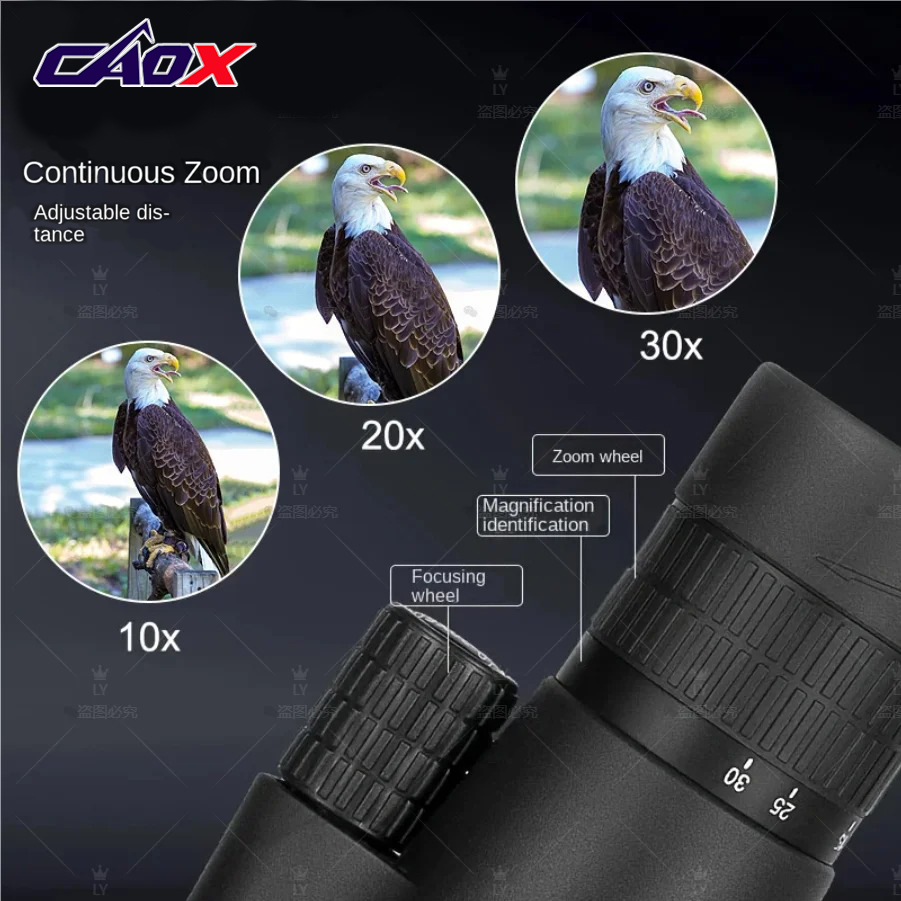 CAOX 10-30x50 줌 HD 단안경 망원경 (조류 - Hunting Outdoor Watch 리뷰 및 가격