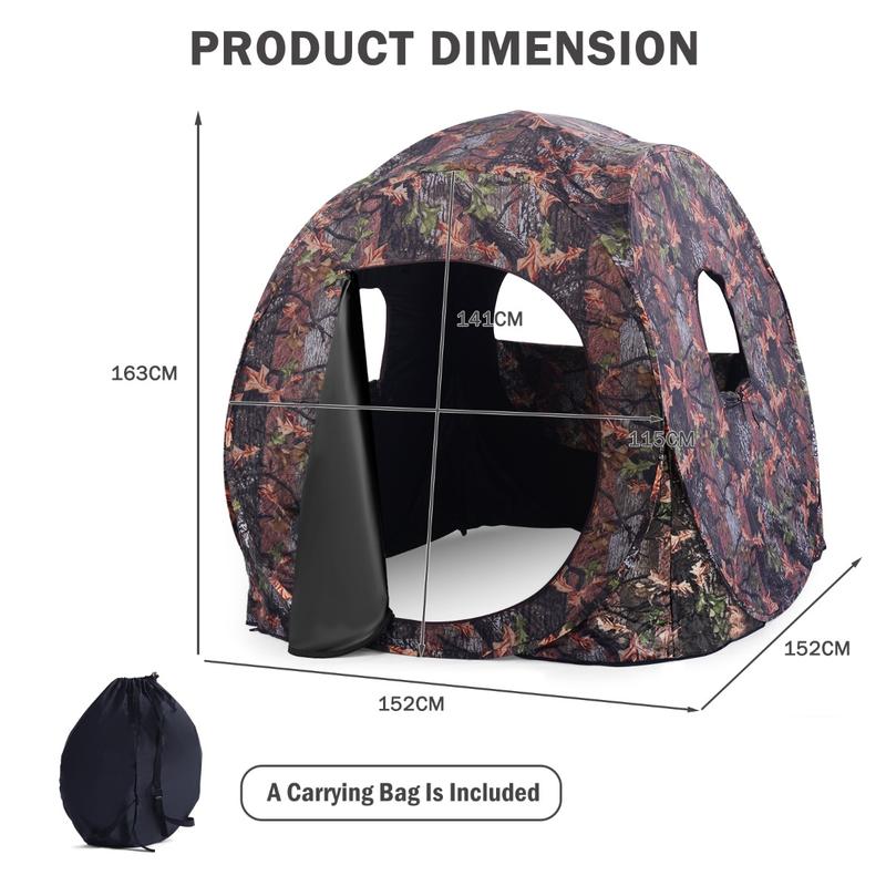 3인용 팝업 사냥 텐트, PU 옥스포드 원단, 스틸 프 - Hunting & Outdoor Supplies Carterton 리뷰 및 가격