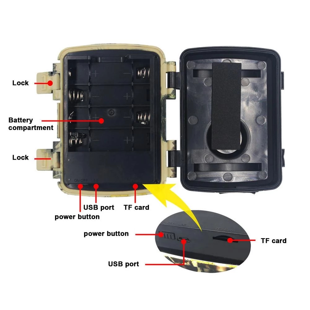 미니 트레일 사냥 카메라 PIR 센서, IP54 방수  - Trail Camera Infrared 리뷰 및 가격