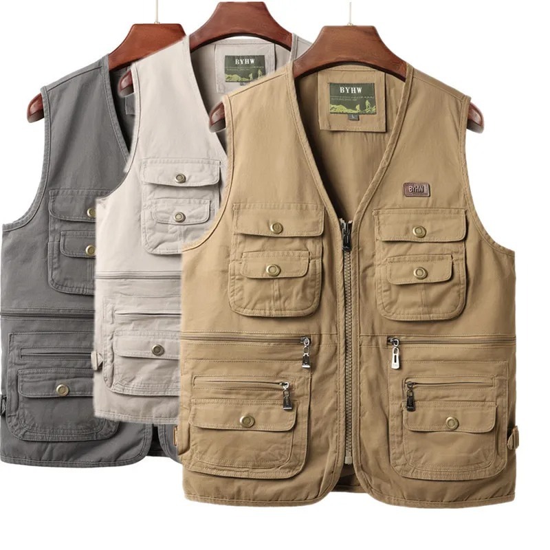 남성 조끼 멀티 포켓 민소매 재킷 남성 카고 아웃도어  - Safari Outdoor Hunting Jackets 리뷰 및 가격