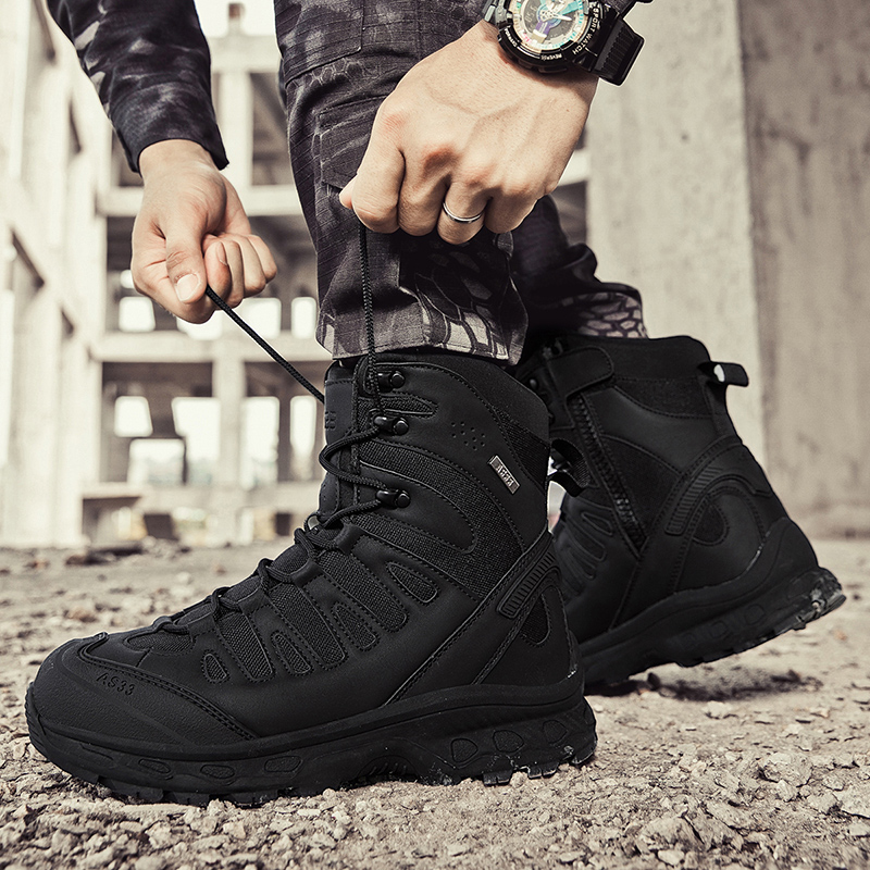 새로운 남성 전술 부츠 군사 브랜드 사냥 하이킹 신발  - Outdoor Hunting Boots For Men 리뷰 및 가격