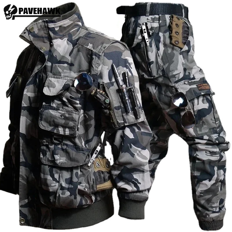 남성용 위장 세트 멀티 포켓 전술 재킷 및 사냥 카고  - Safari Outdoor Hunting Jackets 리뷰 및 가격